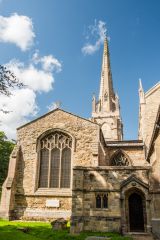 The striking 15th-century spire