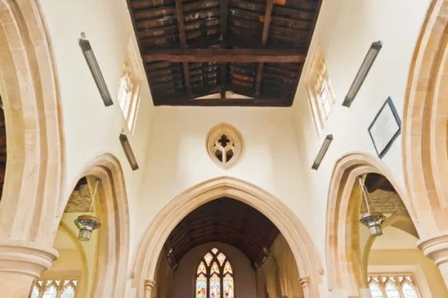 The nave and chancel arch