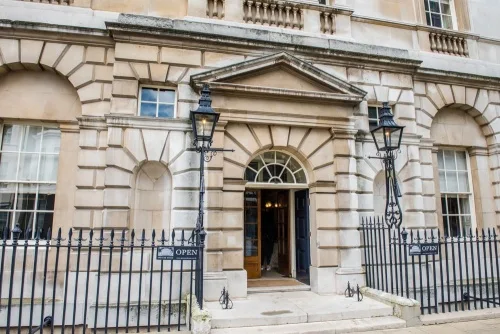 The house entrance on St James Place