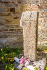 Medieval wayside cross outside the parish church
