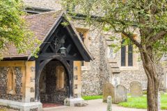 The restored south porch