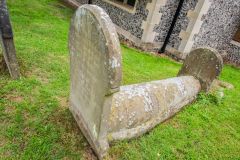 A hogback style gravestone