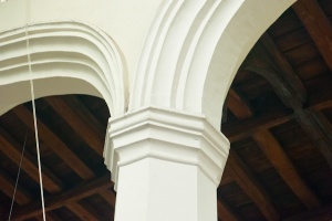 Simple 15th century nave arches and capitals