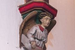 A painted corbel