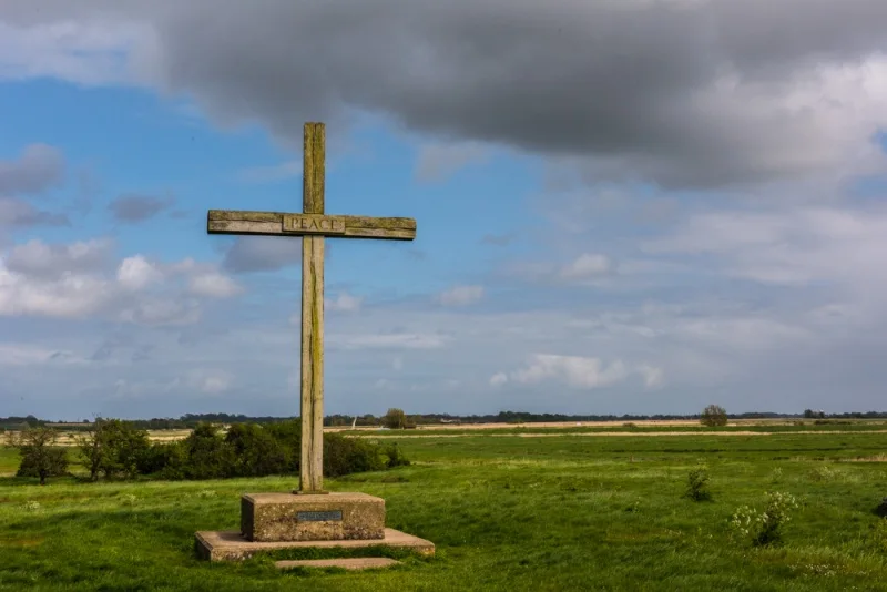 The site of the abbey church's high altar