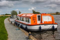 Boats at the abbey mooring on the River Bure