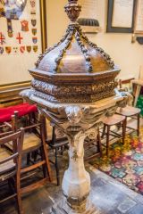 The richly decorated font
