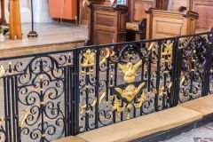 The beautiful ironwork screen