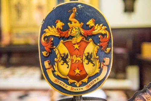 Coat of arms on the Lord Mayor's sword rest