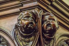 Carved cherubs on the pulpit