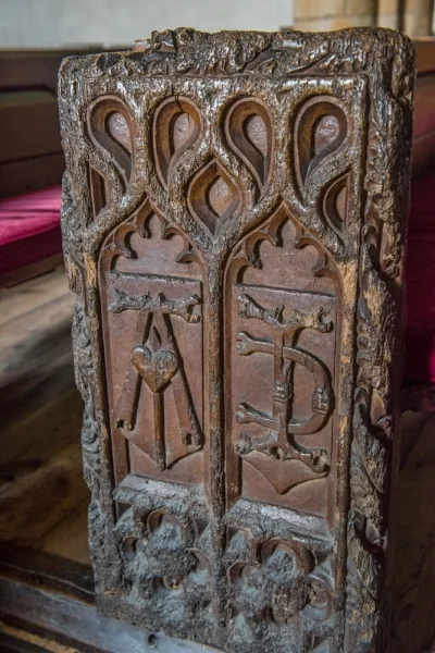 A 16th century bench end