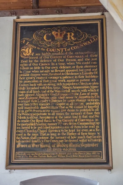 Charles I's Letter of Thanks, 1643