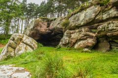 Approaching St Cuthbert's Cave from below