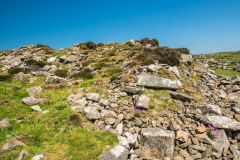 Looking along the stone bank of the Warrior's Dyke