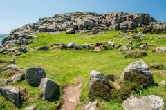 Entering hut circle #5