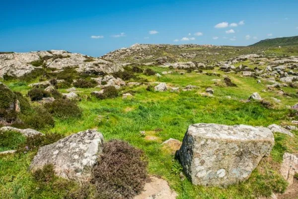 A hut circle entrance