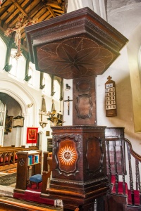 17th century pulpit and tester