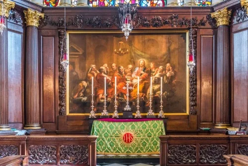 The high altar and reredos