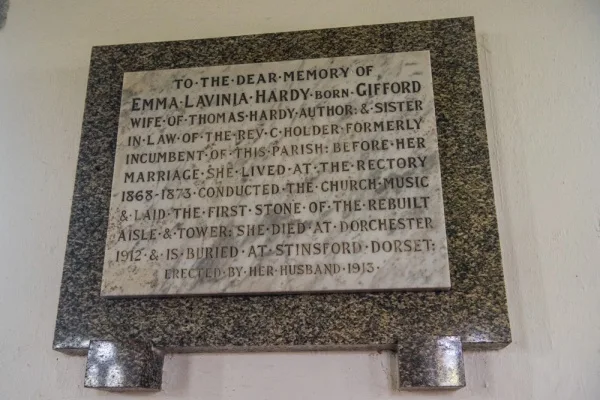 Emma Hardy memorial, designed by Thomas Hardy