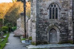 Approaching St Just church from the west