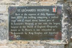 Commemoration plaque on the hospital wall