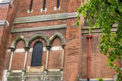 Arcading on the south face of the central tower