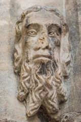 A medieval carved head