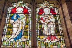 Victorian stained glass window depicting Apostles
