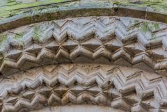 Norman carving on the north doorway arch
