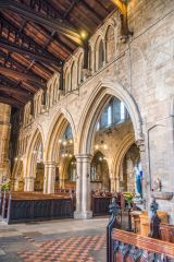 The beautifully restored aisle arcade