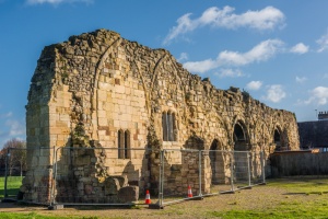 The Priory ruins from the west