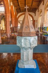 15th century octagoonal font
