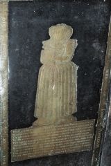 Barbara Plumleigh memorial brass, 1610