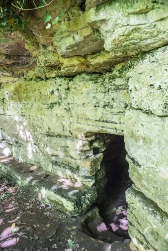 The cave entrance