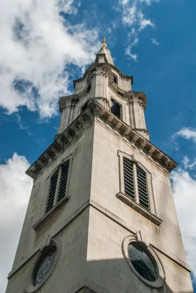 The early 18th century tower by Nicholas Hawksmoor