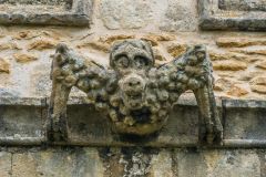 Grotesque carving, south exterior