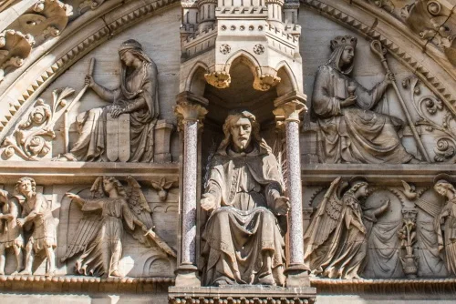 The tympanum carving