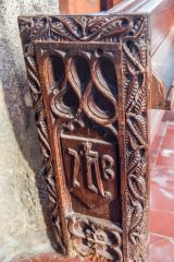 Another of the carved bench ends
