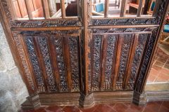 Base of the beautifully carved screen