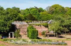 The walled garden undergoing restoration work