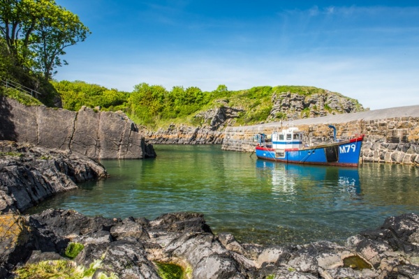 A fishing boat at Stackpole Quay