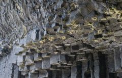 Basalt formations inside Fingal's Cave