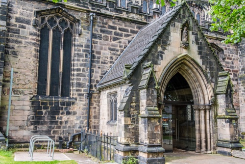 The south porch of St Mary's Church, Stafford