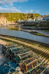 Looking across Staithes harbour