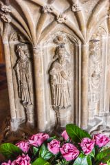 Carvings of Christian Kings on the font stem