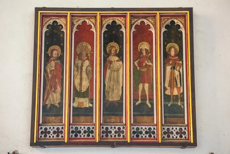 Restored panels from the medieval rood screen