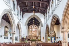 The church interior, looking east