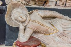Stanford-on-Avon, St Nicholas' Church, Margaret Cave effigy, c. 1600