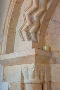 Chancel arch capital and arch moulding