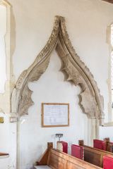 The 14th century tomb recess for Lord Hervey de Stanton
